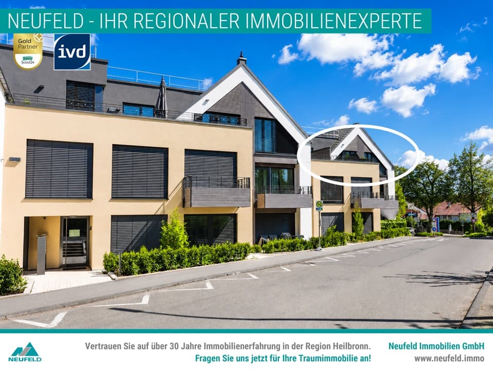 Modern wohnen im Kochertal: 4-Zimmer-Wohnung mit Dachterrasse!