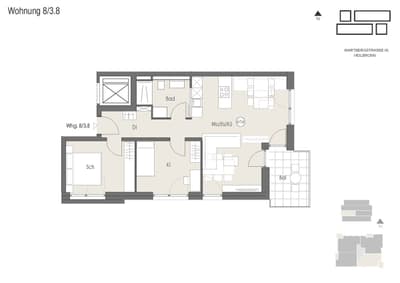 Lichtdurchflutete Wohnung mit modernem Wohnambiente und sonnigem Balkon — Bild 13